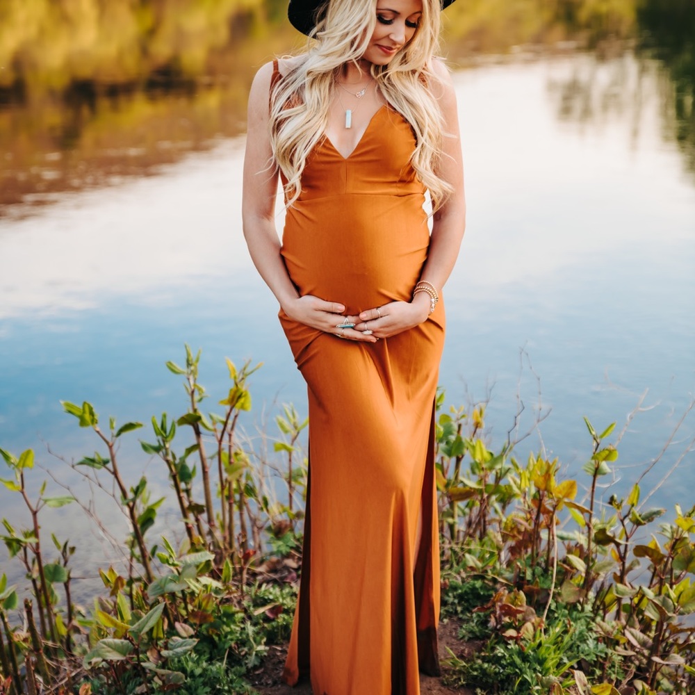 Burnt orange Silk slip
